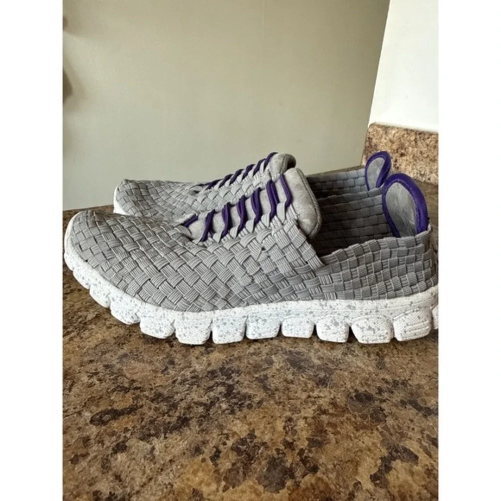 Zee‎ Alexis Danielle Gray Purple Sneaker Women's EU 38 US 7.5/8 Casual Stretchy